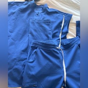 Denim figs scrubs set